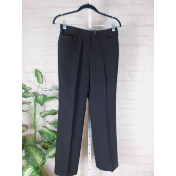 Black Lined Dress Pants Size 8 Medium Classiccore Minimalist - Picture 1 of 10
